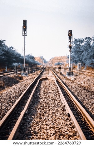 picture of railway track in india photo taken at humnabad karnataka 