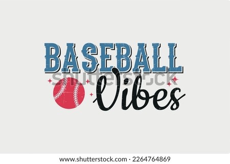 Baseball Vibes Retro Baseball Typography T shirt design