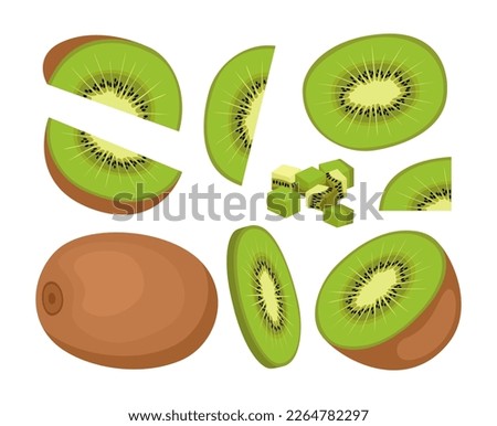 Fruit kiwi isolated on white background