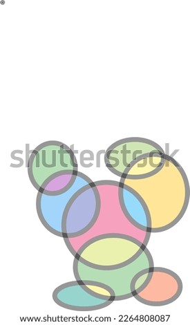 Colorful images that are very cute and interesting have abstract shapes