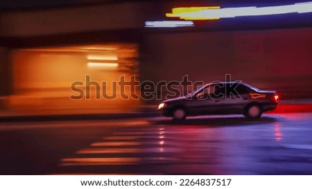 Driving at night in Tehran