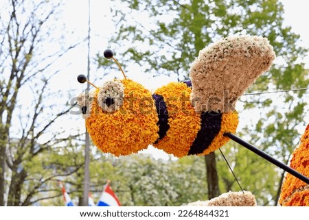 Flower Parade Bollenstreek in Holland. Sassenheim, South Holland, The Netherlands. Royalty-Free Stock Photo #2264844321