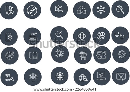 Information Technology Icons data info