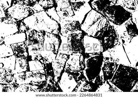 Grunge black and white rock wall texturedbackground (Vector). Use for decoration, aging or old layer