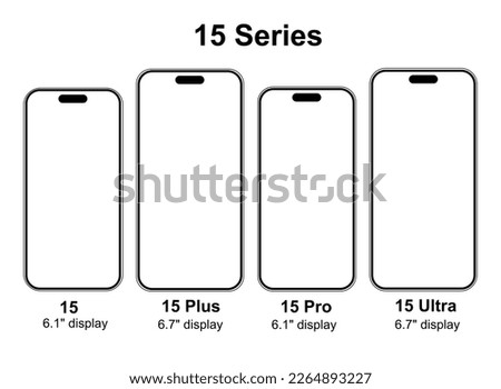 iPhone 15 ultra series high resolution vector mockup design.