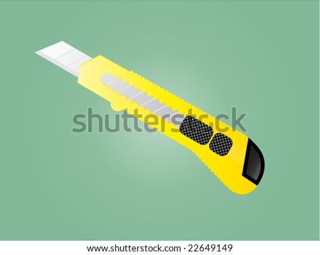 raster file of a yellow box cutter