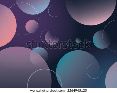 geometric background with circles and rings in purple colors