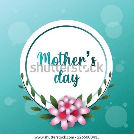 Mother's day postcard vector design 2023