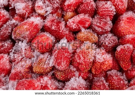 Abstract background from the appetizing frozen strawberry,