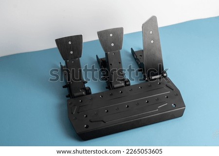 race car black pedals, three pedals for autosport use, clutch, throttle and brake