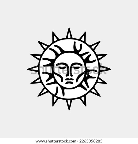 illustration of a sun god