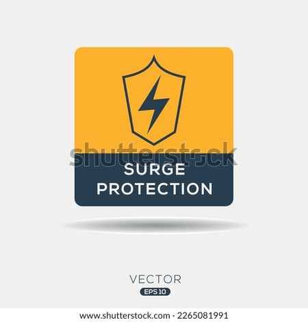 Creative (Surge Protection) Icon, Vector sign. Royalty-Free Stock Photo #2265081991