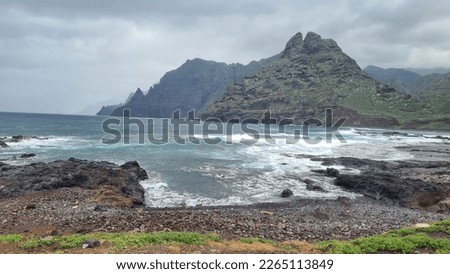 View of the Atlantic Ocean on the island of Tenerife, Canary Islands, Spain