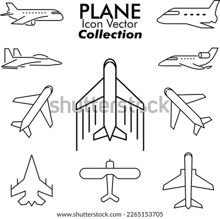Vector Graphic of Plane Icon Collection Design Template