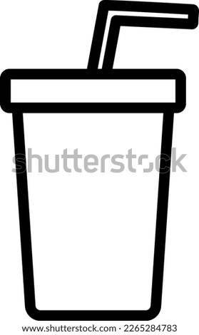 simple illustration of juice with straw