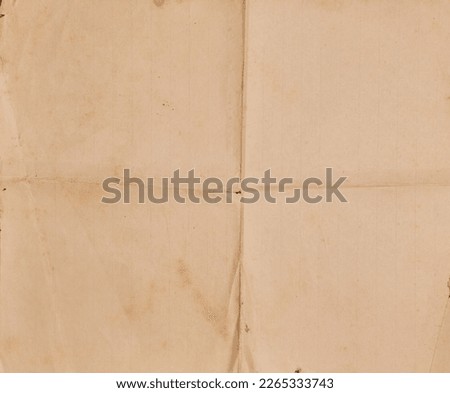 Old dirty yellow striped paper sheet as background
