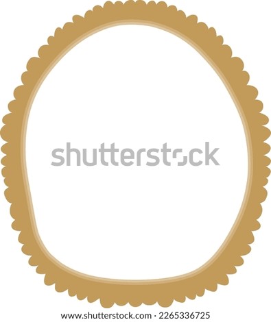 Simple blank oval frame isolated
