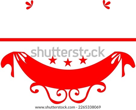 red ribbon vector design for logo, product promotion etc