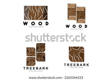 Wood Layer Logo Tree Bark Structure Design Forest Template Vector