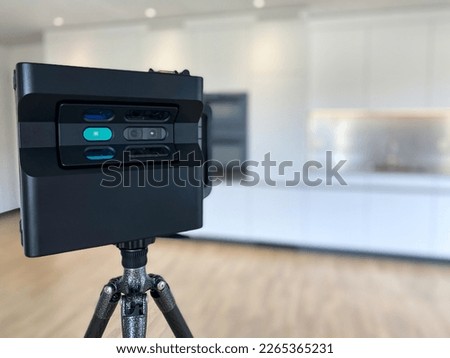 3D rotating camera inside a modern appartment for sale or rent - Architect photographer designer desktop concept