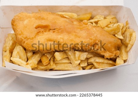 Fish and Chips from an English Fish and Chip Shop Royalty-Free Stock Photo #2265378445
