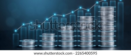 finance interest back rate increase with percent, icon, coin, saving, deposit.