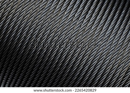 Steel cable texture. Steel wire rope or steel sling.Use for industrial or construction background.	