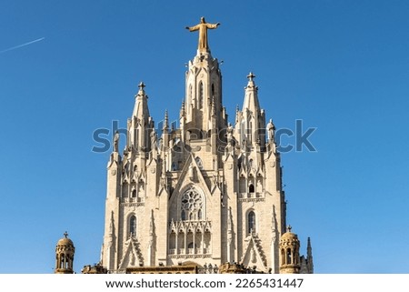 Picture of the temple of Tibidabo in Barcelona, Spain. Captured at Morning