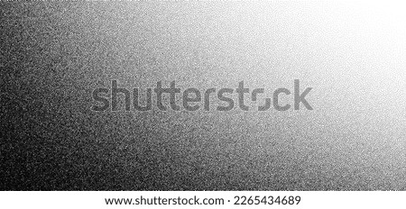 Noise grain texture background of gradient halftone dots, vector stipple dotwork pointillism. Noise grain, engraved sand overlay or grainy dots dissolve fade on paper, dotwork grit pattern Royalty-Free Stock Photo #2265434689