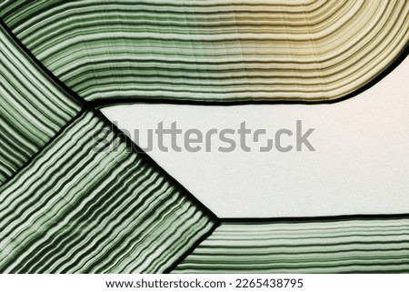 DIY waved textured background in green experimental abstract art
