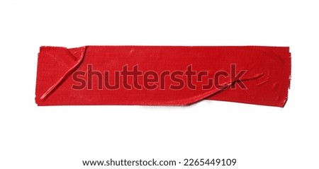 A piece of general purpose vinyl red tape isolated on white Royalty-Free Stock Photo #2265449109