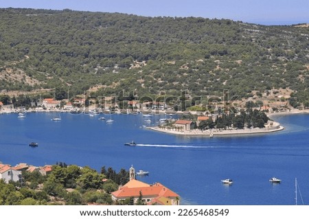 Panoramic view of Island Vis Croatia