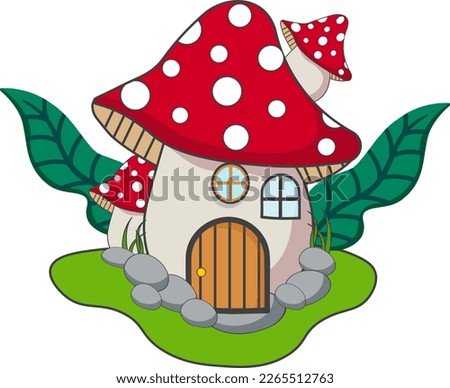 Cute Little Gnome Houses. Fairy Houses Clip art