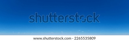 Panorama Blue sky and white clouds. Bfluffy cloud in the blue sky background Royalty-Free Stock Photo #2265535809
