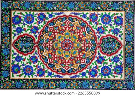 Patterns of tile making and ceramic art in Kutahya, Turkey.