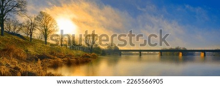 Landscape of Briare lecanal, France Royalty-Free Stock Photo #2265566905