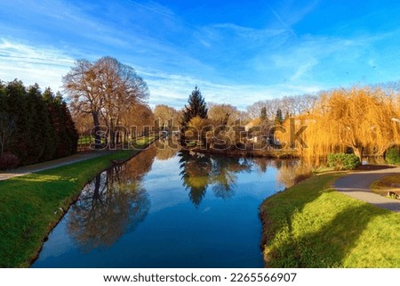 Landscape of Briare lecanal, France Royalty-Free Stock Photo #2265566907