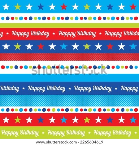 colorful birthday seamless pattern design
