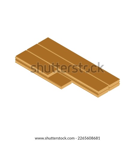 Construction materials isometric composition with hardware and building supplies on blank background vector illustration