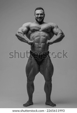 bodybuilder male model in studio