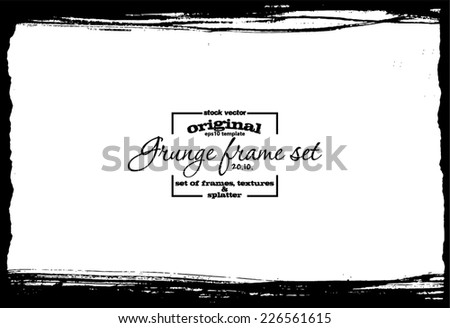 Design template. Abstract grunge frame texture. Stock vector set - easy to use