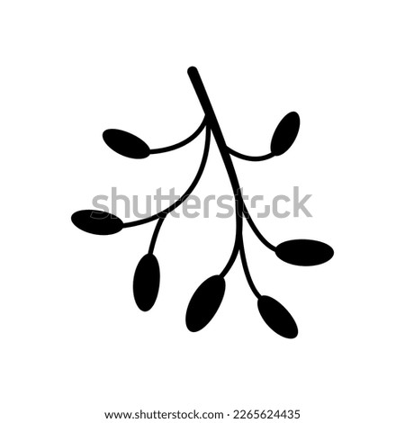 Hand drawn sketch leaf isolated on white background.
Simple doodle style.