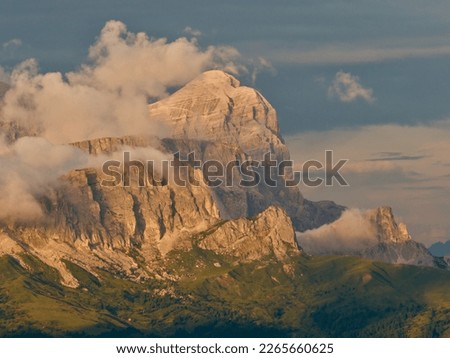 Italian Dolomites and the top of Tofana di Rozes         Royalty-Free Stock Photo #2265660625
