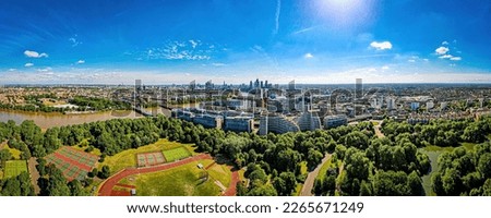 Aerial view of Battersea Power Station in London, UK