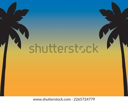 landscape of palm trees at sunrise