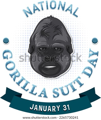 National Gorilla Suit Day Banner illustration