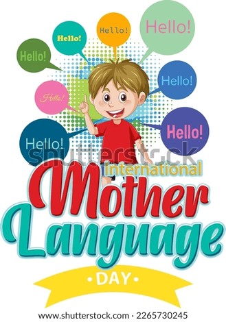 International mother language day banner illustration