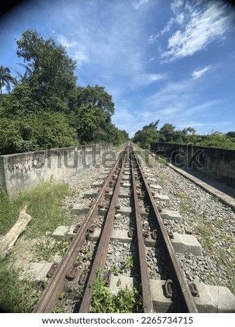 the picture shows the railway track located in beaufort sabah.
