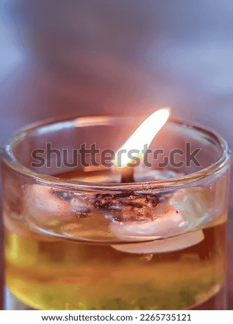 Close-up of a water candle 
