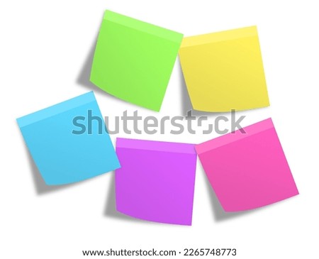 the posted paper in different colour on isolated white background which show very nice and look amazing 